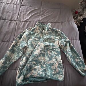 Goodfellow & Co Green and White Fleece Jacket